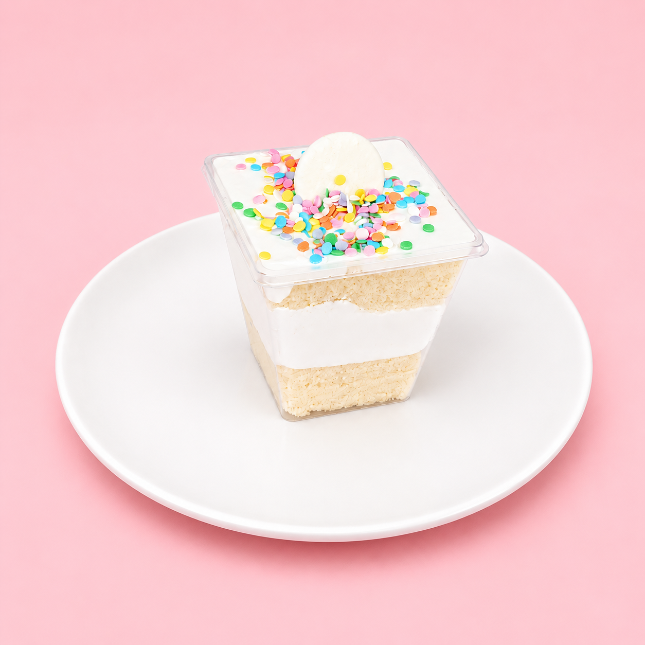 White birthday cake