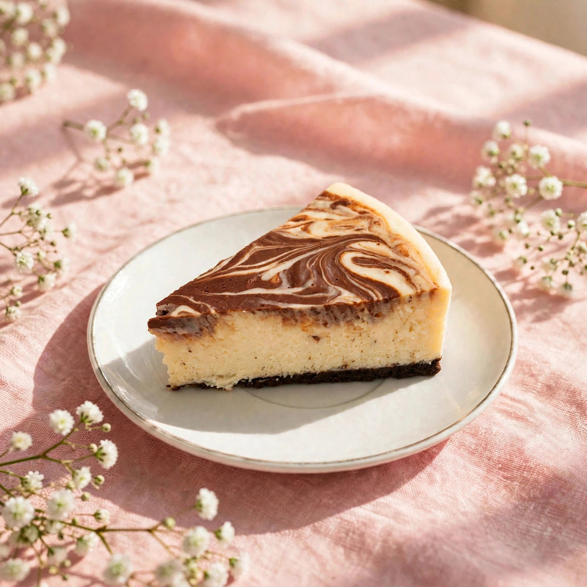 Marble Cheesecake Slice