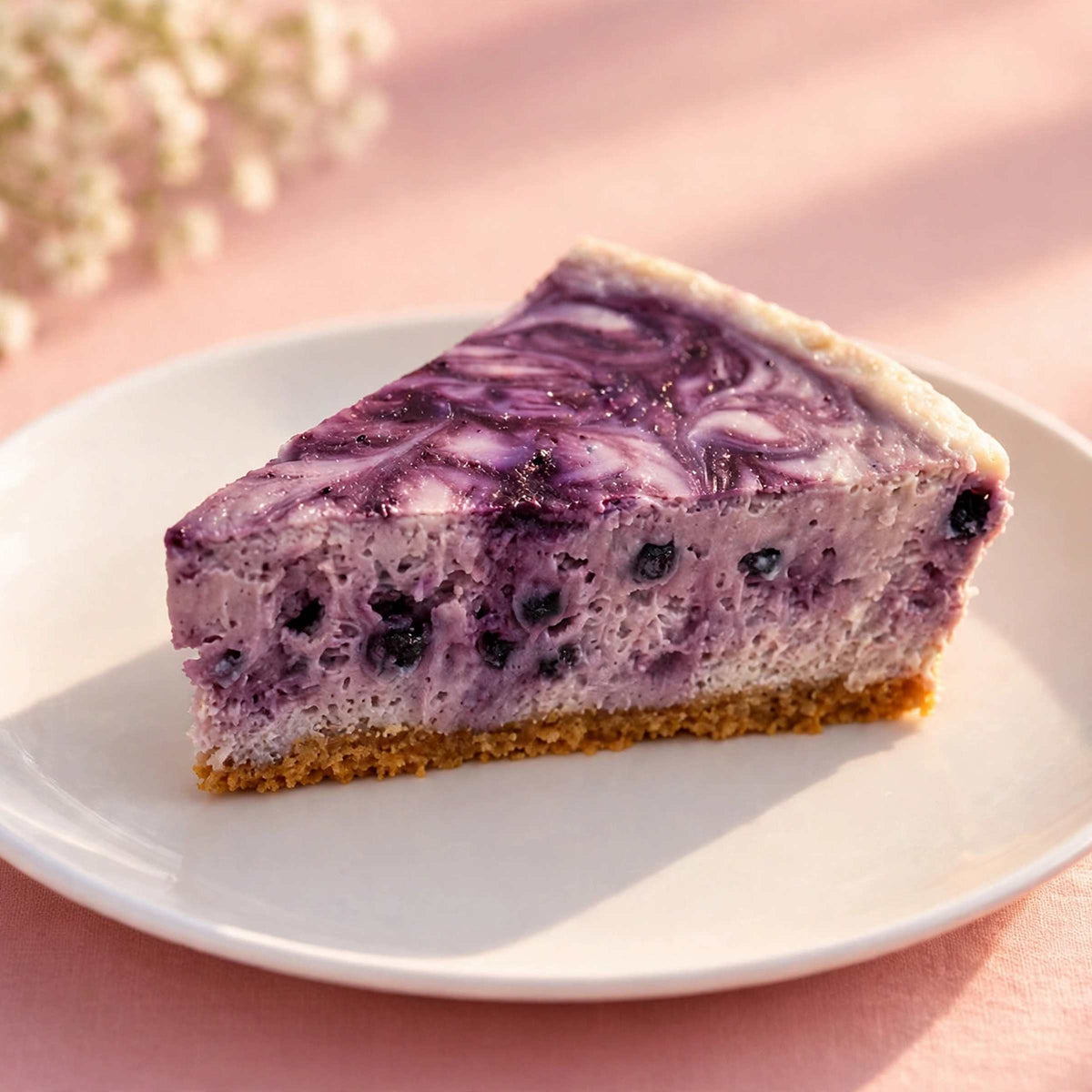 Blueberry Cheesecake Slice