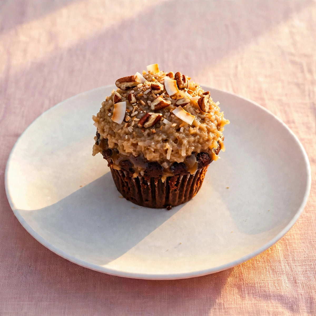 German Chocolate Cupcake